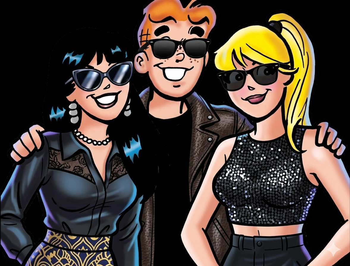Illustration of the Riverdale Crew AI agents, Archie, Betty, and Veronica